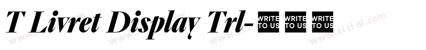 T Livret Display Trl字体转换
